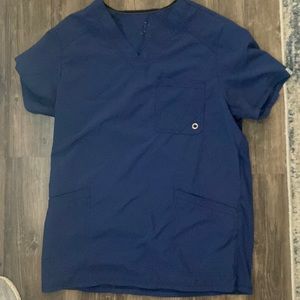Navy blue Cherokee infinity mens scrub top medium